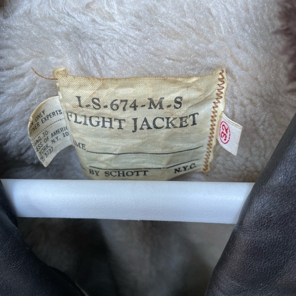 Vintage flight jacket schott nyc I-S-674-m-s - Picture 4 of 16